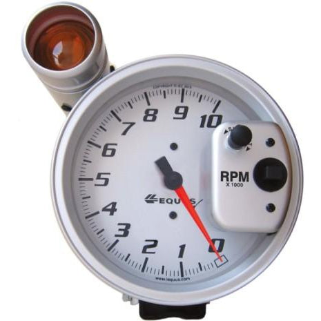 AutoMeter Gauge, tachometer, 5", 10k rpm, pedestal w/ ext. Shift-lite, silver, 6000 series