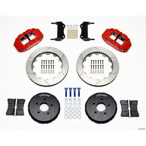Wilwood Narrow Superlite 6R Front Hat Kit 13.06in Red Nissan 350Z/Fiti G35