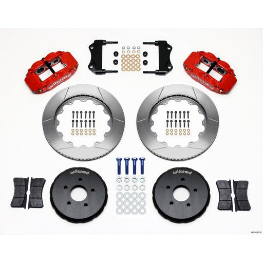 Wilwood Narrow Superlite 6R Front Hat Kit 14.00in Red Nissan 350Z/Fiti G35