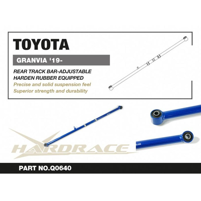 Hard Race Toyota Granvia/Granace '19- Rear Track Bar-Adjustable
