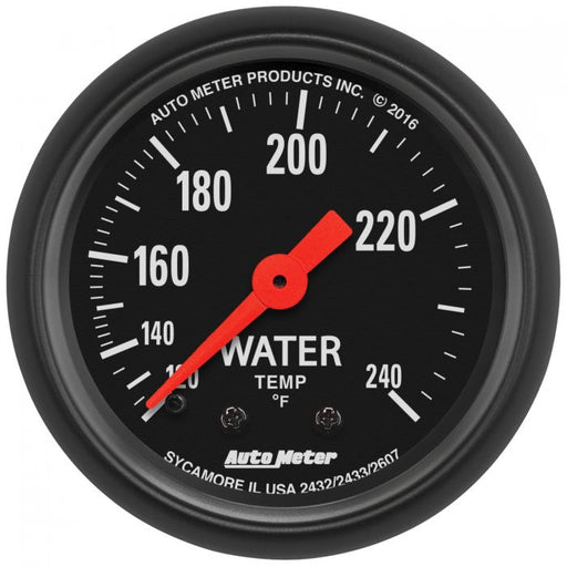 AutoMeter Z Series 2 inch 120-240 degree F Mechanical Water Temperature Gauge