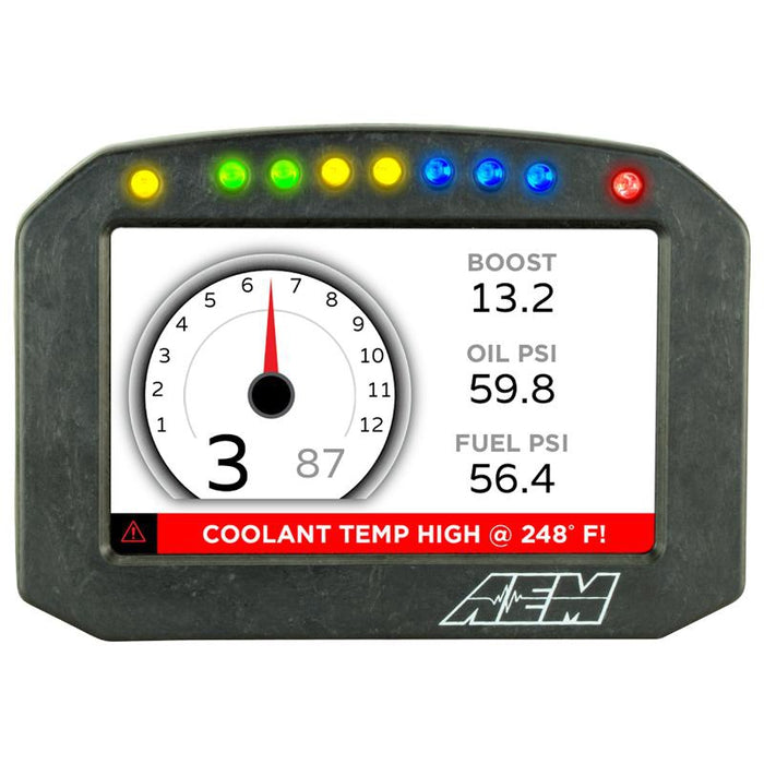 AEM CD-5FG Carbon GPS-Enabled Flat Panel Digital Dash Display