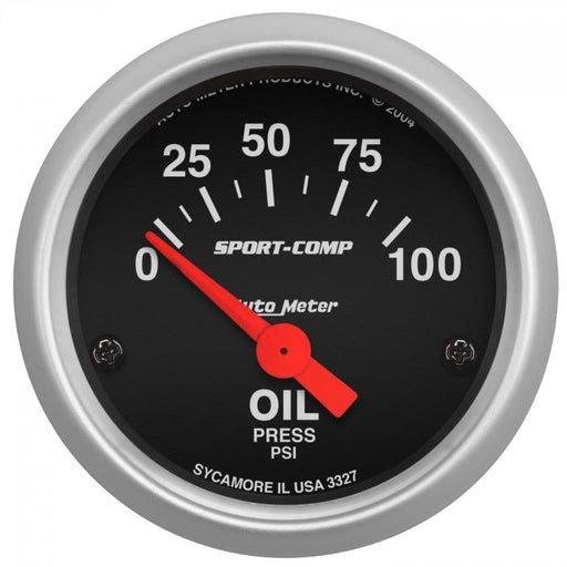 AutoMeter Sport-Comp 52Mm 0-100 Psi Electronic Oil Pressure Gauge
