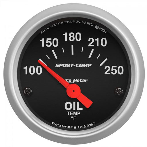 AutoMeter Sport-Comp 52Mm Sse 100-250F Oil Temperature Gauge