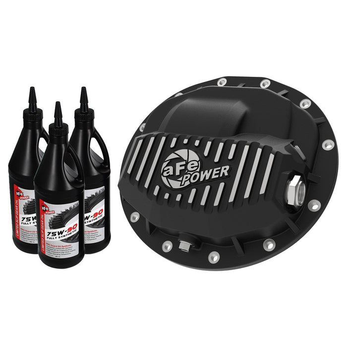 aFe Power Street Series Front Differential Cover Raw w/ Machined Fins Dodge Trucks 2500/3500 13-18