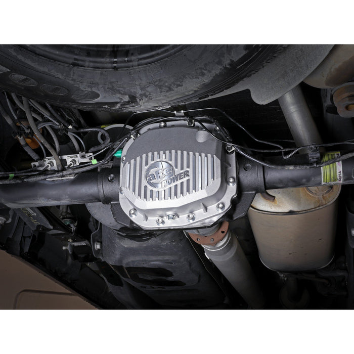 aFe Power Street Series Rear Differential Cover Raw w/ Machined Fins (Super 8.8 axle) Ford F-150 15-19 V6-2.7L (t)/3.0L (td)/3.5L (t)/ V8-5.0L