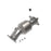 aFe Power Twisted Steel Down Pipe 3 IN 304 Stainless Steel Audi A4 (B9) 17-20 L4-2.0L (t)