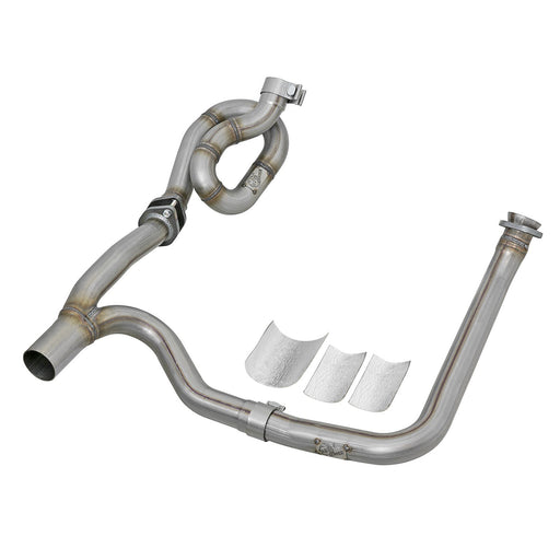aFe Power Twisted Steel 409 Stainless Steel Loop-Relocation & Y-Pipe Performance Package Jeep Wrangler (JK) 12-18 V6-3.6L