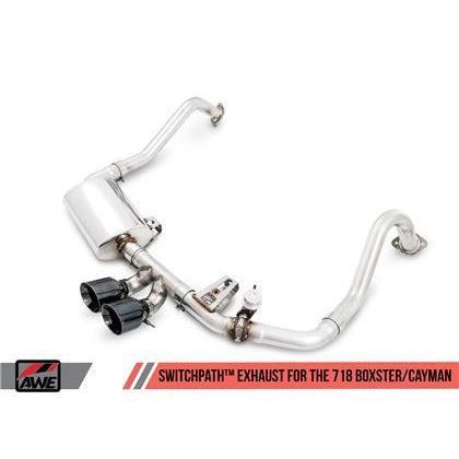 AWE Tuning Porsche 718 Boxster / Cayman SwitchPath Exhaust (PSE Only) - Carbon Fiber Tips