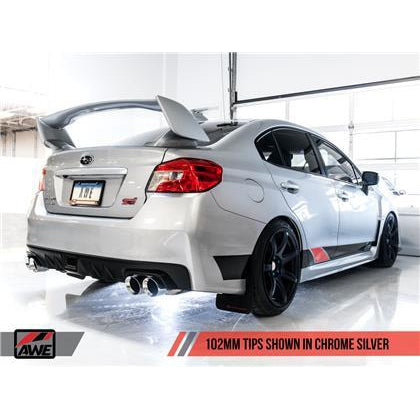 AWE Tuning Subaru WRX/STI VA/GV Sedan Track Edition Exhaust - Chrome Silver Tips (102mm)