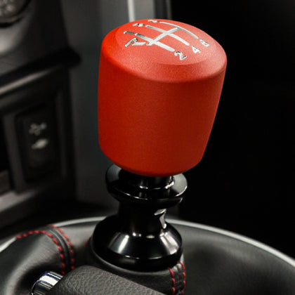 Raceseng Ashiko Big Bore Shift Knob (Gate 1 Engraving) Ford Mustang/Focus Adapter - Red Texture