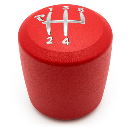Raceseng Ashiko Shift Knob (Gate 5 Engraving) M12x1.5mm Adapter - Red Texture