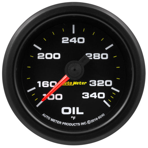 AutoMeter 2 1/16", Oil Temp, 340??f, Stepper Motor W/Peak & Warn, Extreme Environment