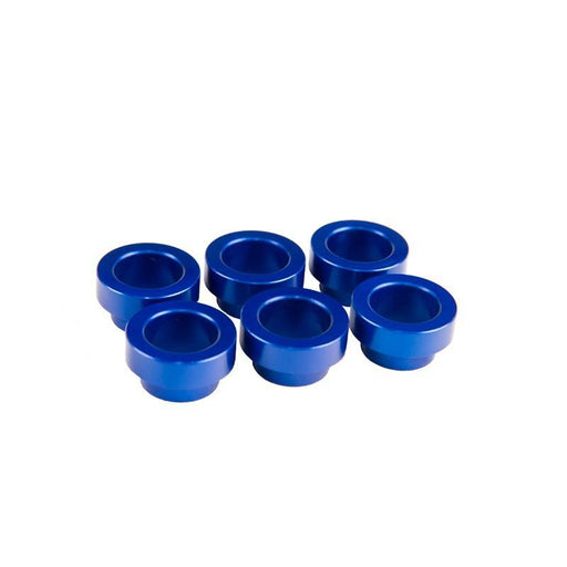 Fuel Injector Clinic 6 x blue anodized Toyota Supra manifold bungs