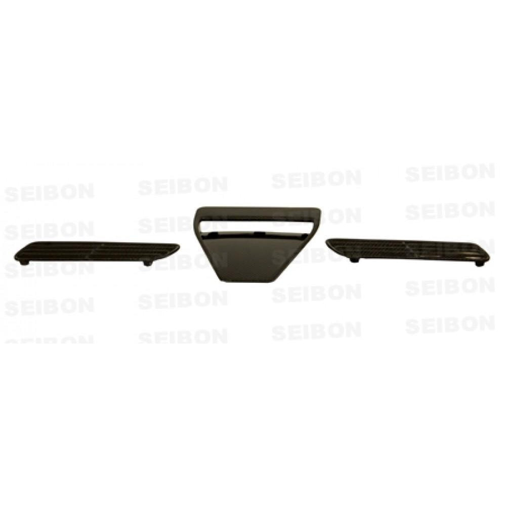 Seibon OEM-Style Carbon Fiber Hood Scoop For 2008-2015 Mitsubishi Lancer Evo X