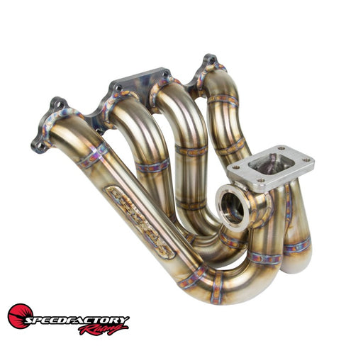 SpeedFactory Top Mount Stainless Turbo Manifold - D Series-Turbo Manifolds-Speed Science
