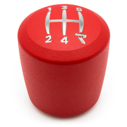 Raceseng Ashiko Shift Knob (Gate 4 Engraving) Fiat 500T / Abarth Adapter - Red Texture