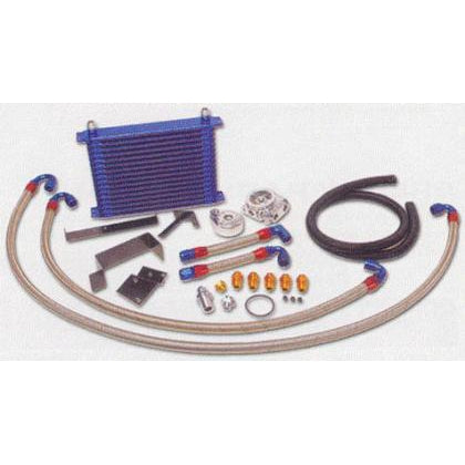 GReddy 89-94 Nissan Skyline GT-R (BNR32) 10 Row Oil Cooler Kit w/ Oil Filter Relocation