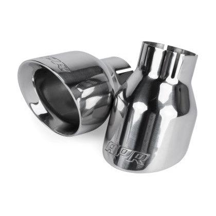 APR Double-Walled 4in Slash-Cut Tips - Polished - Set of 2