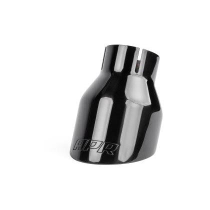 APR Double-Walled 4in Slash-Cut Tips - Polished Diamond Black - Set of 2