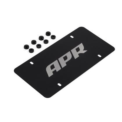 APR License Plate - Silver Logo/Black Plate