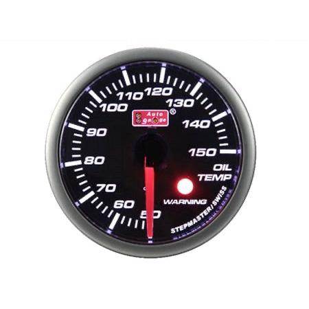 Autogauge 60mm Smoked Stepper Gauge - Oil Temperature