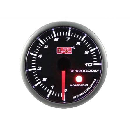 Autogauge 60mm Smoked Stepper Gauge - Tachometer
