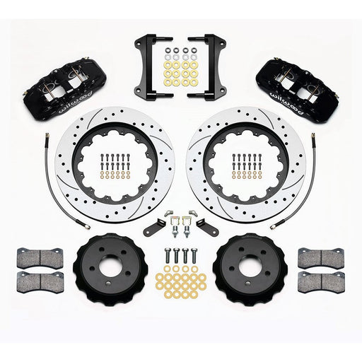 Wilwood AERO6 Front Hat Kit 15.00 Drilled and Slotted Rotors 2015-Up Ford Mustang