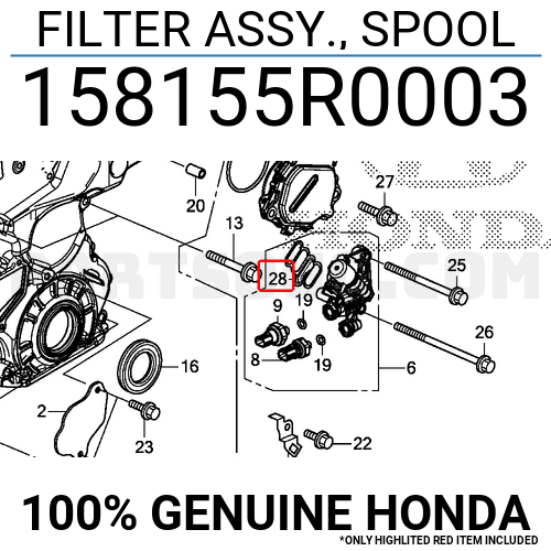 Honda Genuine VTEC Filter Honda Fit 2015-2021 L15B