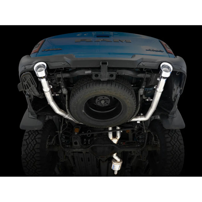 AWE Tuning 19-24 RAM 1500 5.7L (w/Cutouts) 0FG Dual Rear Exit Cat-Back Exhaust - Chrome Silver or Diamond Black Tips