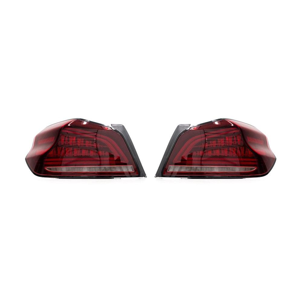 OLM Spec CR Tail Lights (Red Lens Black Base) - 2015-2021 Subaru WRX STI
