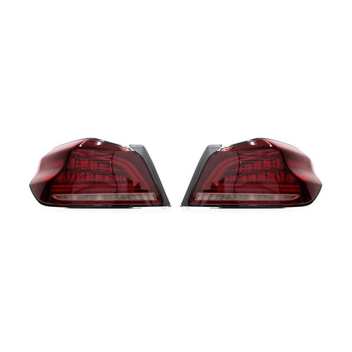 OLM Spec CR Tail Lights (Red Lens Black Base) - 2015-2021 Subaru WRX STI