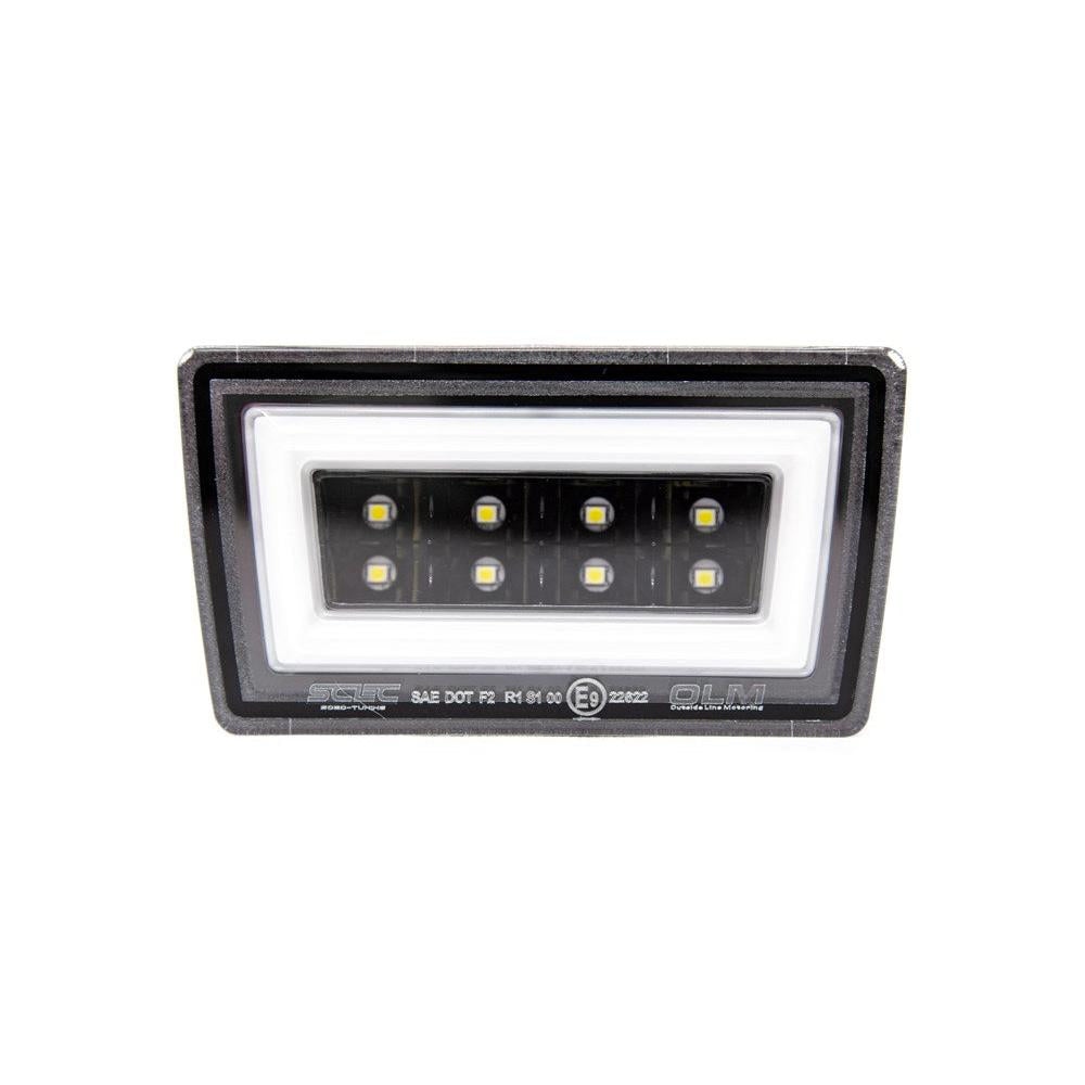 OLM NB R F1 Rear Brake Light (Clear Lens Gloss Black Base White Bar) - 15 WRX STI