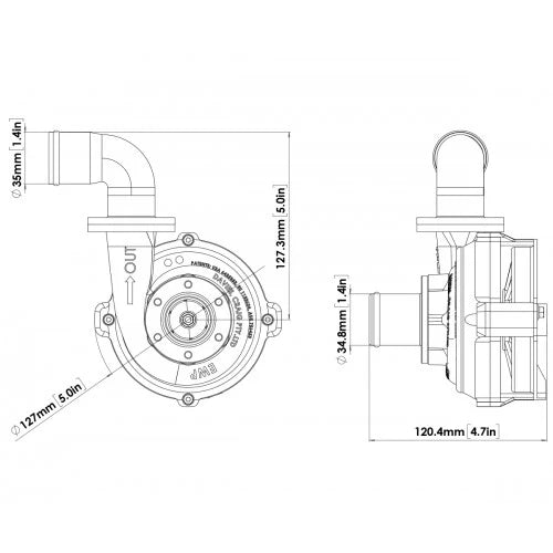 Davies Craig, EWP80 Kit - 12V 80LPM/21GPM Remote Electric Water Pump, Suit 2.0L Engine