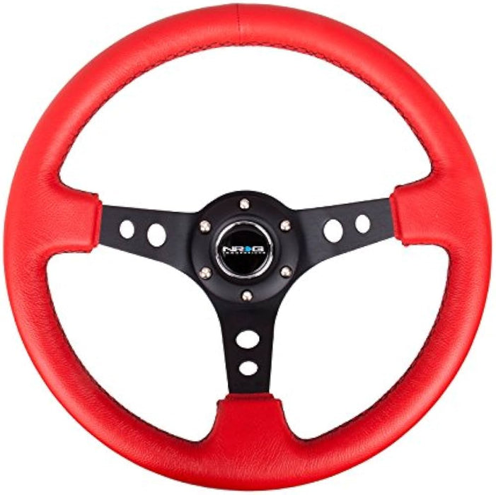 NRG Innovations 350mm 3" Deep Dish With Holes Suede