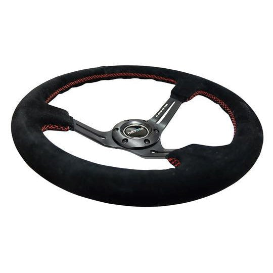 NRG Innovations 350mm 3" Deep Dish With Slits Suede