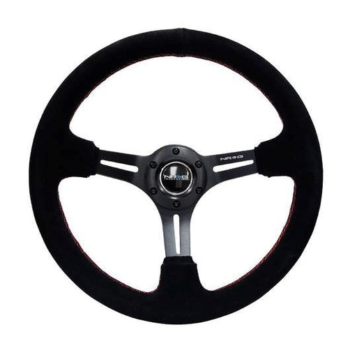 NRG Innovations 350mm 3" Deep Dish With Slits Suede