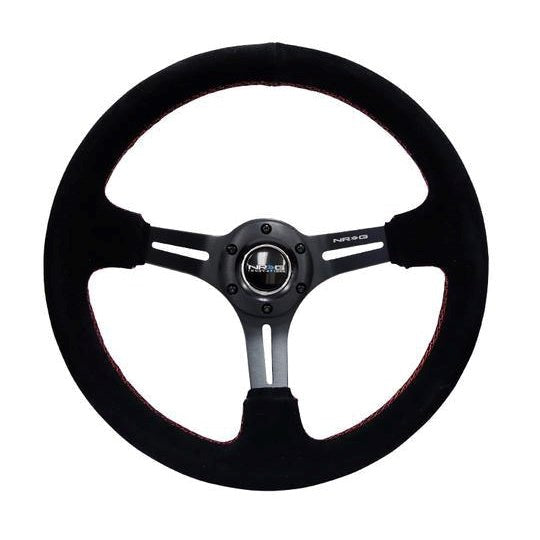 NRG Innovations 350mm 3" Deep Dish With Slits Suede