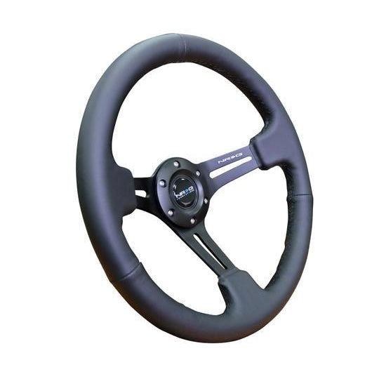 NRG Innovations 350mm 3" Deep Dish With Slits Leather