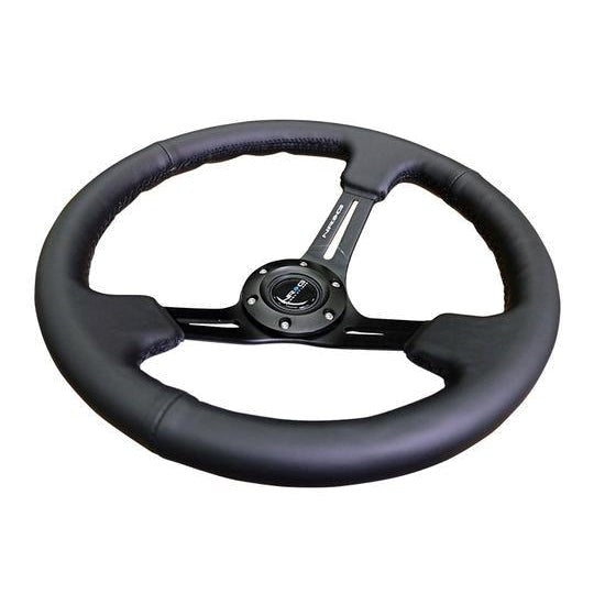 NRG Innovations 350mm 3" Deep Dish With Slits Leather