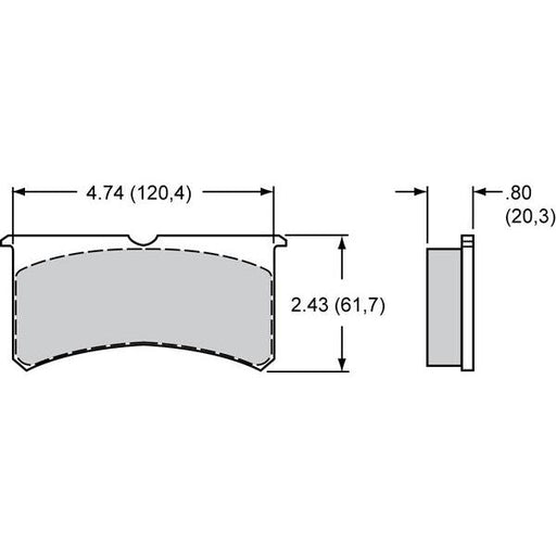 Wilwood PolyMatrix Pad Set - 7420 H FSL SL4/6