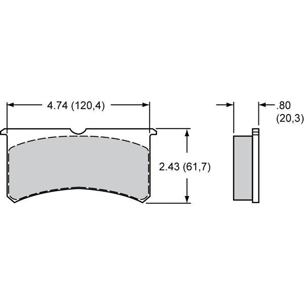 Wilwood PolyMatrix Pad Set - 7420 H FSL SL4/6