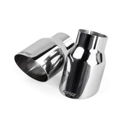 APR Single-Walled 3.5in Slash-Cut Tips - Polished Silver - Set of 2