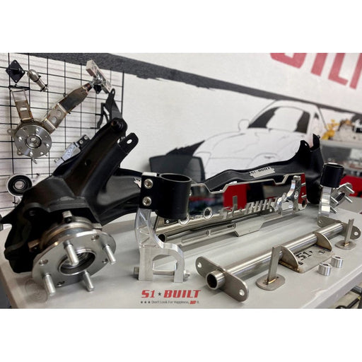 S1Built - AWD Conversion Bundle: OEM style AWD/RWD/FWD Rear Trailing Arms with Delta7 Rear Diff Mount Kit and Billet Forks
