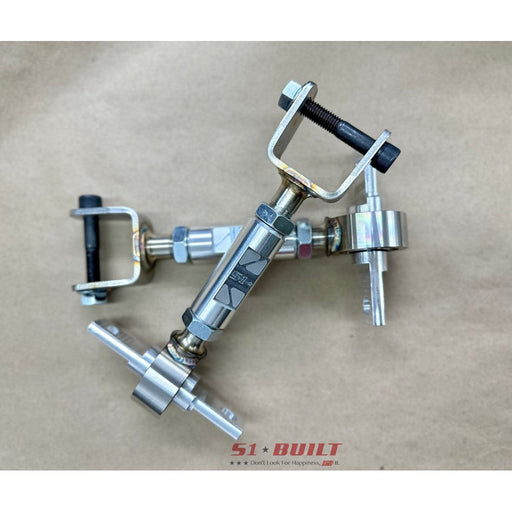 S1Built - AWD Conversion Bundle: RSX/EP3/EM2/ES - Billet Hub Spindles with Hubs, Rear Diff Mount Kit and Billet Adjustable Camber Kit