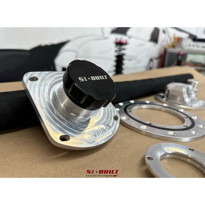 S1Built - Billet Filler Neck Kit with Magnetic Gas Cap