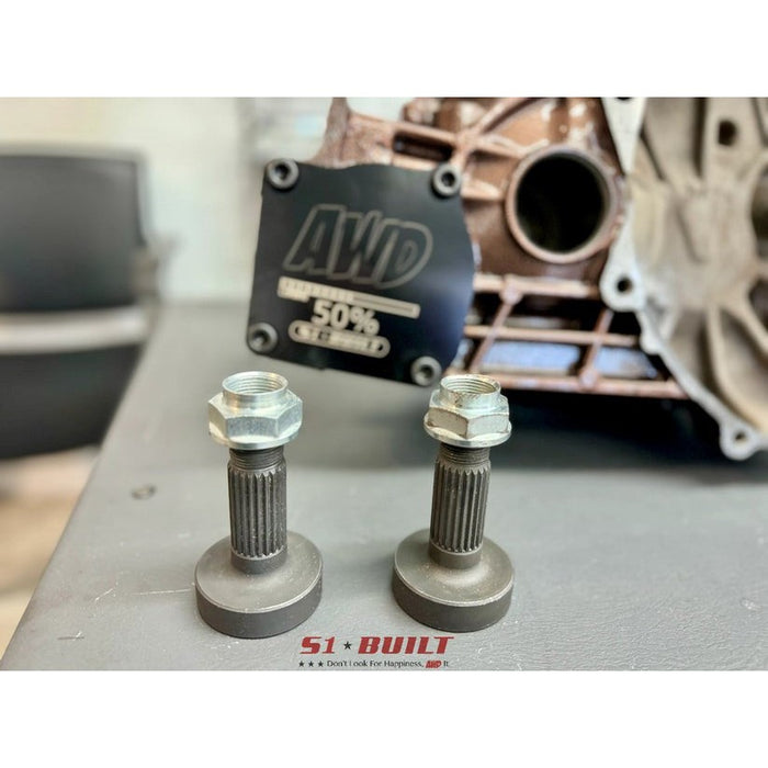 S1Built - Kseries AWD Transfer Case Block-Off Plate with 23-Splines Rear Axle Stubbies Bundle