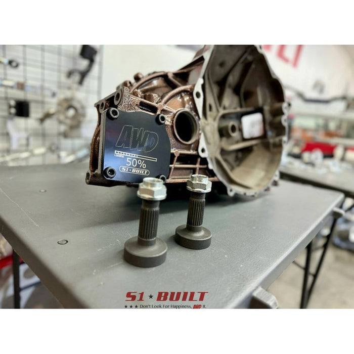 S1Built - Kseries AWD Transfer Case Block-Off Plate with 23-Splines Rear Axle Stubbies Bundle