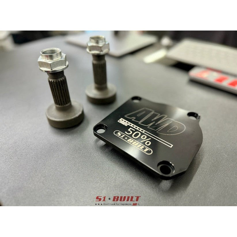 S1Built - Kseries AWD Transfer Case Block-Off Plate with 23-Splines Rear Axle Stubbies Bundle