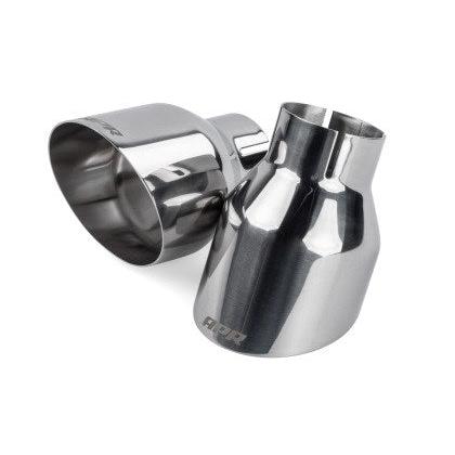 APR Single-Walled 4in Slash-Cut Tips - Polished Silver - Set of 2